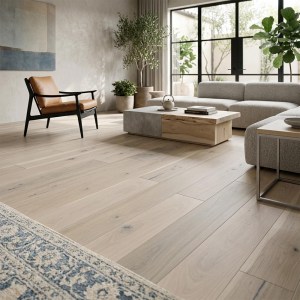 PARQUET PREFINITI - Rovere 1 Strip - Cappuccino - Verniciato Opaco Bianco -1